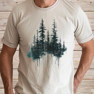 Forest Graphic Tee – Unisex Cotton Nature Shirt